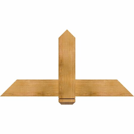 Ekena Millwork Eugene Rough Sawn Timber Gable Bracket, Western Red Cedar, 48"W x 24"H x 2"D x 6"F, 12/12 Pitch GBW048X24X0206EUG00RWR